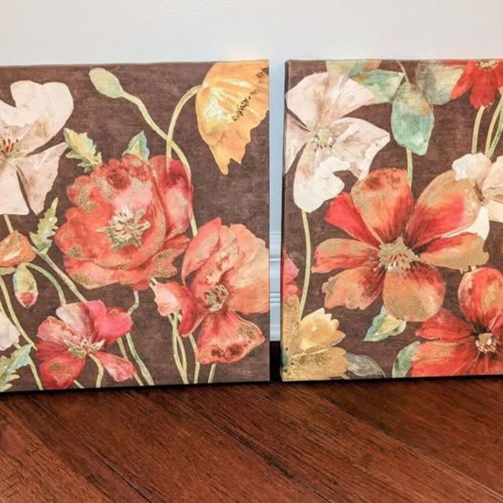 2 Floral Delight Wall Canvases